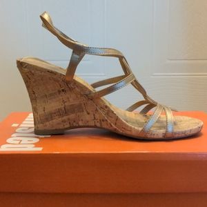 Pewter Sandal Wedges
